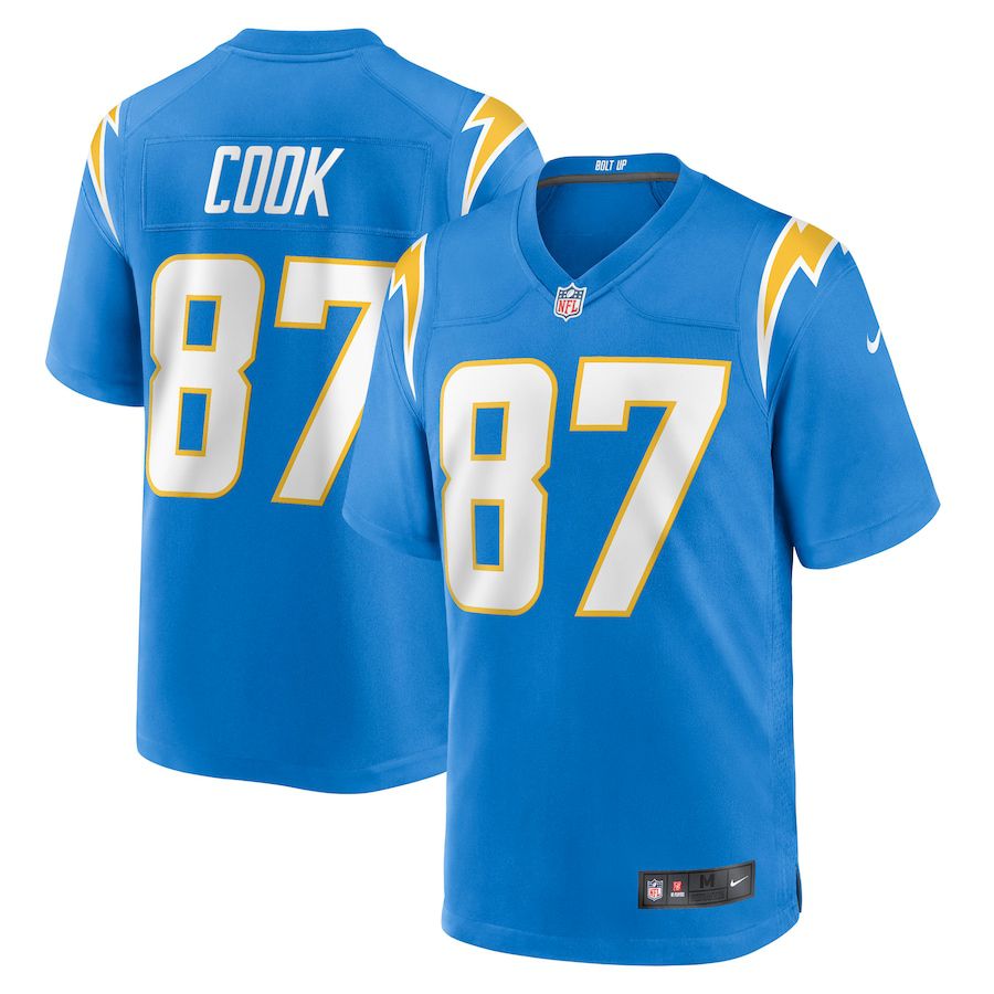 Men Los Angeles Chargers #87 Jared Cook Nike Powder Blue Game Player NFL Jersey